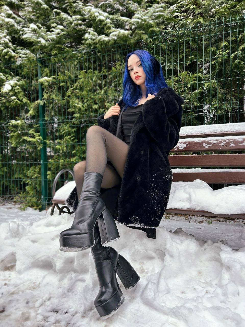 Exciting amateur Boots Blue Hair Cute porn HotiFy (@hotify)