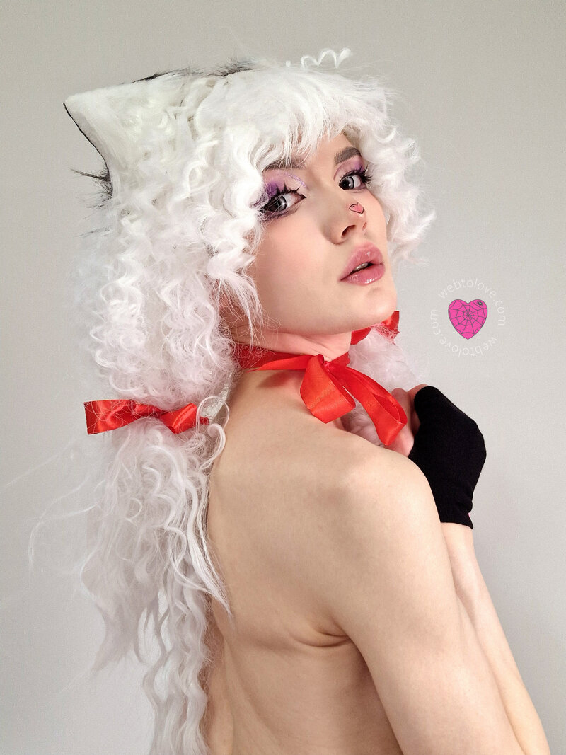 Exciting amateur Babe Choker Catgirl Grey Hair porn webtolove (@webtolove)