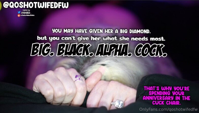 Exciting amateur BBC Slut Cuckold Caption porn Lilly Lonestar (@qoshotwifedfw)