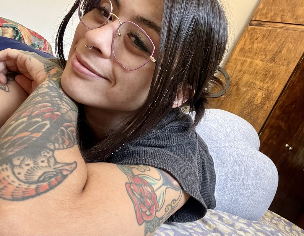 Exciting amateur Brunette Glasses Tattoo porn HAIRY LUVO (@luvoba)