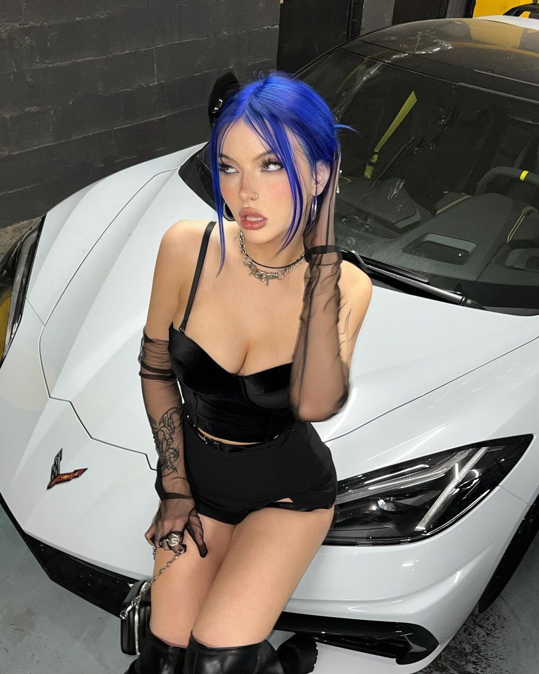 Exciting amateur Boots Blue Hair Car Corset porn HotiFy (@hotify)