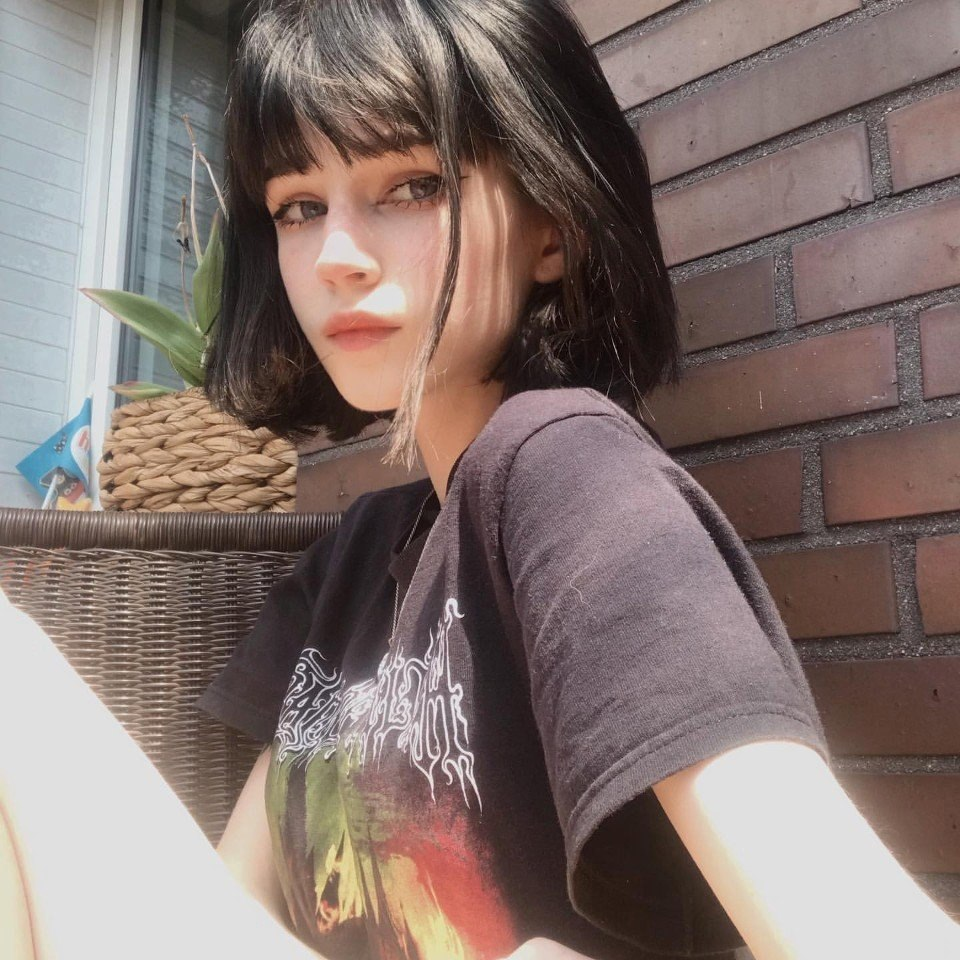Exciting amateur Brunette Bangs Big Eyes Cute porn HotiFy (@hotify)