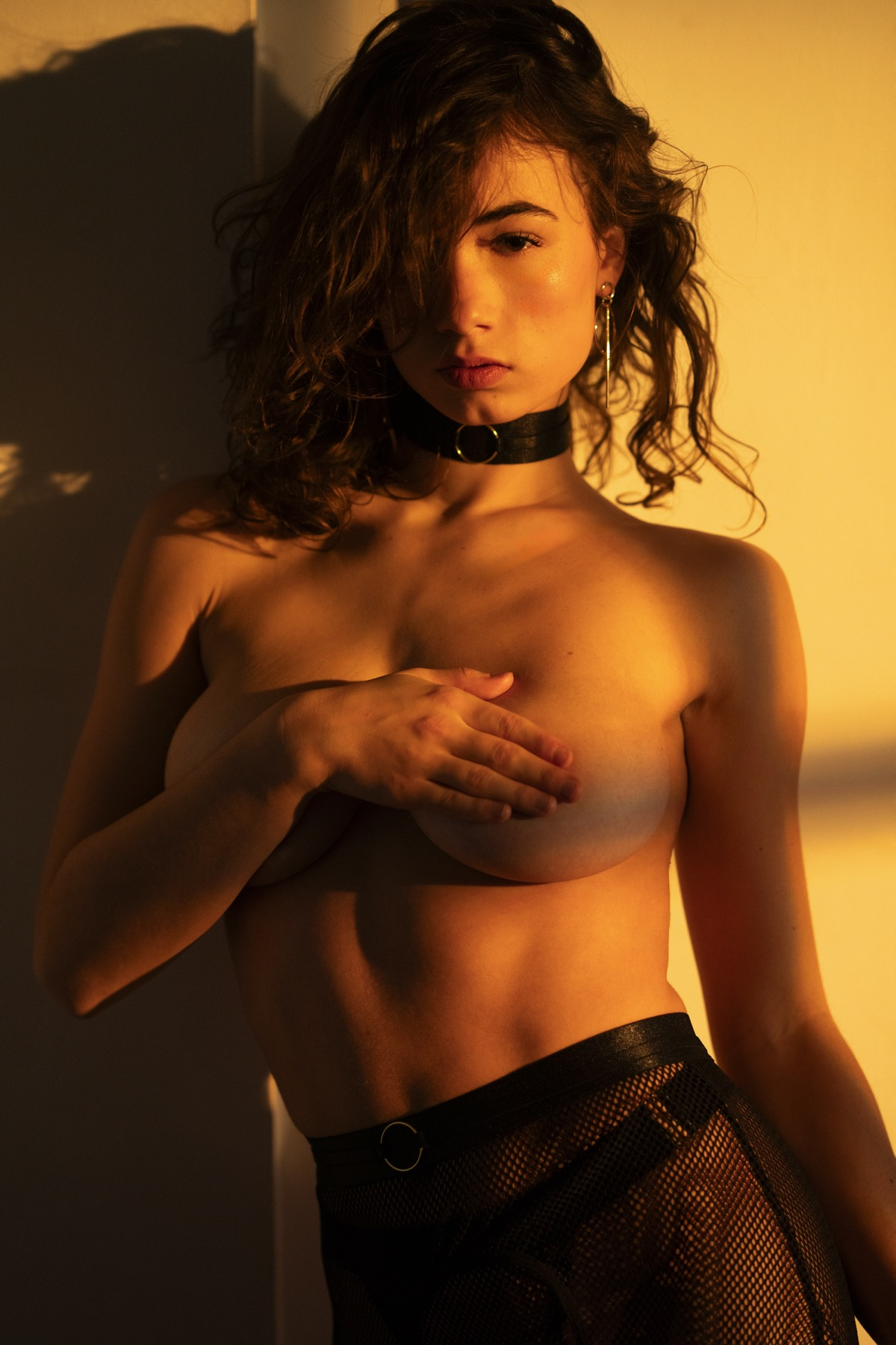 Exciting amateur Big Tits Collar Fishnet Underwear porn OnlyFans Leak (@onlyfans-leak)